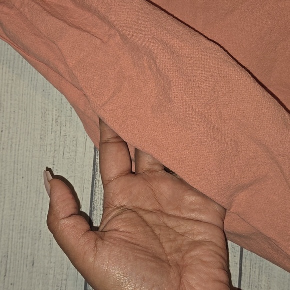 Velvet Torch Babydoll Skater Dress w/ 3/4 Puff Sleeves Pink/Peach Size L NWT - Picture 10 of 11